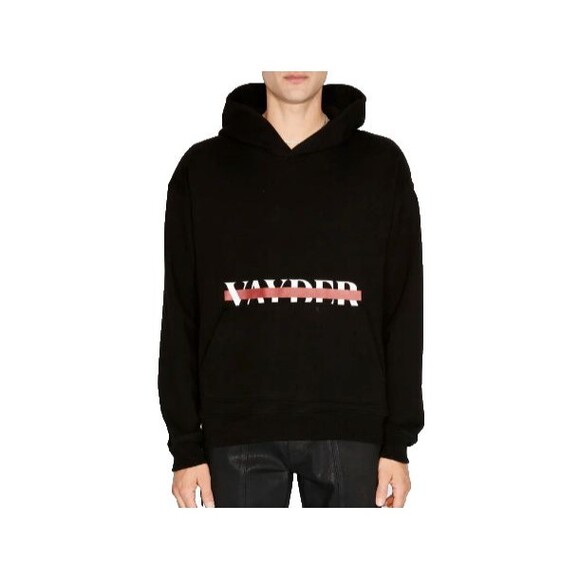 Vayder Men's Cotton Hoodie Kangaroo Pocket Oversized Black Heavy Weight Sz L NEW - Picture 1 of 11